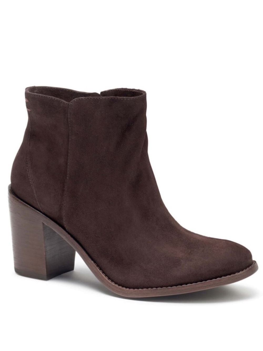 Trask Tinsley Leather Bootie in Chocolate Suede NWT Sz 8